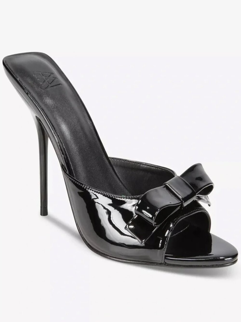 Aaj by Aminah Giselle Bow Mule Dress Sandals Black Size 9.5 M NWT